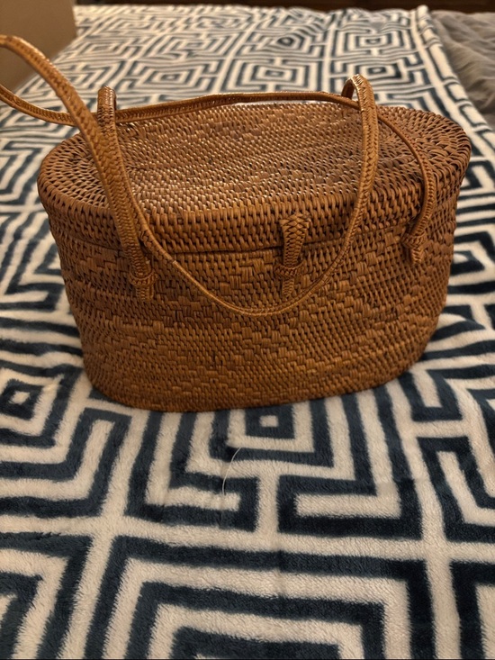 Handbags - Wicker Straw Bag in Brown